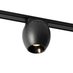 Moderner schwarzer Strahler für 1-phasiges Schienensystem 6W 3000K - Magnetic Zagaye