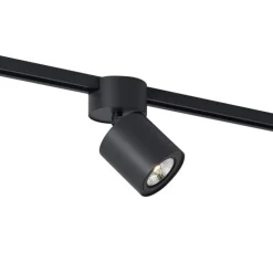 Moderner schwarzer Strahler für 1-Phasen-Schienensystem GU10 70mm - Iconic Roto