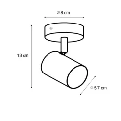 Moderner Spot aus Bronze, kippbar – Jeana