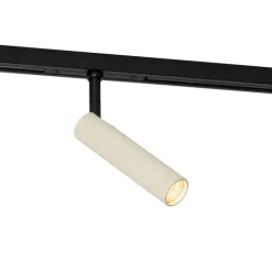 Moderner Spot Beige mit Schwarz für 1-phasiges Schienensystem - Slimline Uzzy