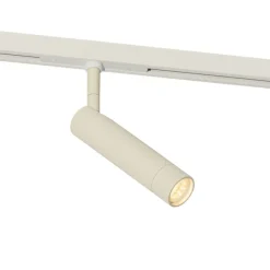Moderner Spot Beige mit Weiß für 1-phasiges Schienensystem - Slimline Uzzy
