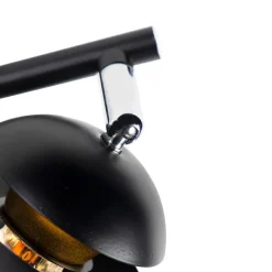 Moderner Spot 4-Flammig schwarz mit goldener Innenseite- Buell Deluxe