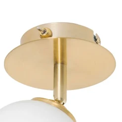 Moderner Spot Gold mit Opalglas mit Schalter - Athens