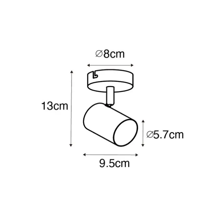 Moderner Spot Messing verstellbar - Jeana