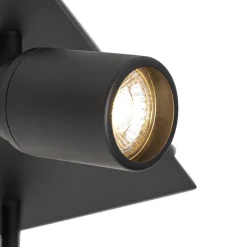 Moderner Spot schwarz quadratisch 3-Licht IP44 - Ducha