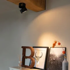 Moderner Spot schwarz verstellbar - Go Nine Tubo