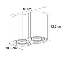 Moderner Spot weiß kippbar - Rondoo Duo