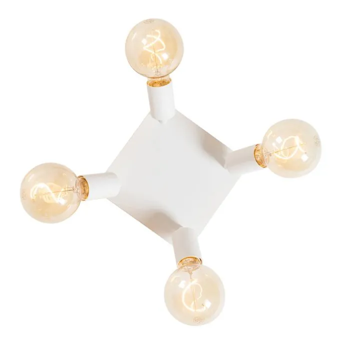 Moderner Spot weiß quadratisch 4-flammig - Facil