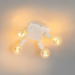 Moderner Spot weiß quadratisch 4-flammig - Facil
