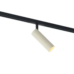 Moderner Strahler Beige mit Schwarz für Schienensystem 1-phasig GU10 35mm - Slimline Uzzy