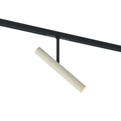 Moderner Strahler beige mit Schwarz für 1-Phasen-Schienensystem - Slimline Avery