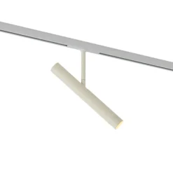 Moderner Strahler Beige mit Weiß für 1-Phasen-Schienensystem - Slimline Avery