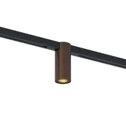 Moderner Strahler Dunkelbronze für Schienensystem 1-phasig GU10 35mm - Slimline Nubee Honey