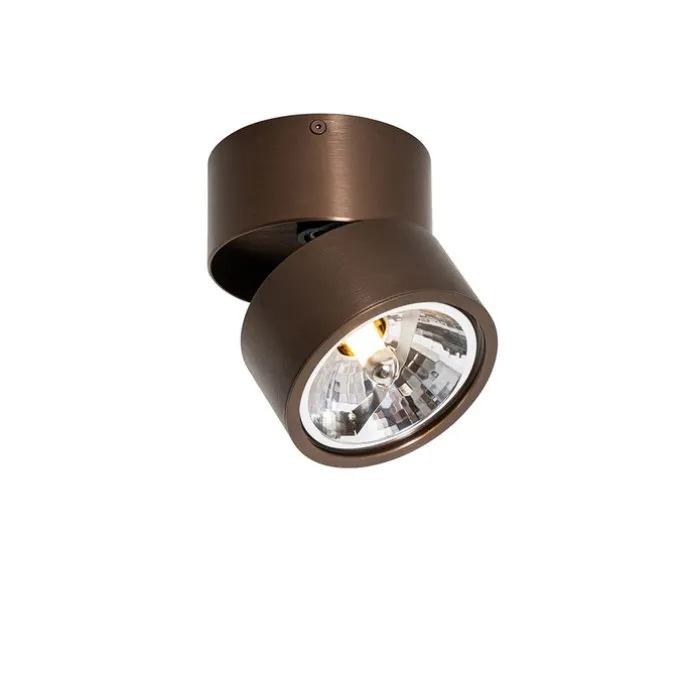 Moderner Strahler dunkelbronze rund verstellbar - Go Nine