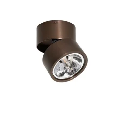 Moderner Strahler dunkelbronze rund verstellbar - Go Nine