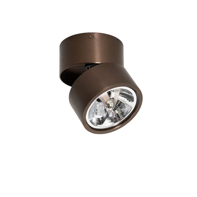 Moderner Strahler dunkelbronze rund verstellbar - Go Nine