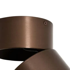 Moderner Strahler dunkelbronze rund verstellbar - Go Nine