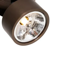 Moderner Strahler dunkelbronze rund verstellbar - Go Nine