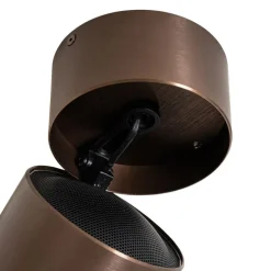 Moderner Strahler dunkelbronze rund verstellbar - Go Nine