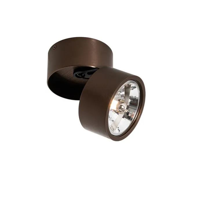 Moderner Strahler dunkelbronze rund verstellbar - Go Nine