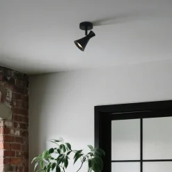 Moderner Strahler schwarz dreh- und kippbar - Triangle