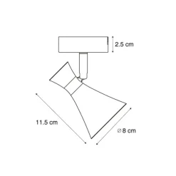 Moderner Strahler schwarz dreh- und kippbar - Triangle