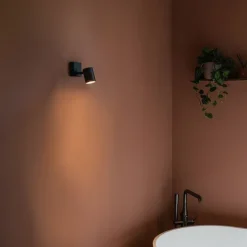 Moderner Strahler schwarz verstellbar quadratisch - Jeana