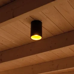 Moderner Strahler Schwarz mit Gold GU10 50mm - Deep