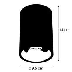 Moderner Strahler Schwarz mit Gold GU10 50mm - Deep
