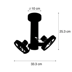 Moderner Strahler Schwarz Verstellbar 2-Lichter - Goes