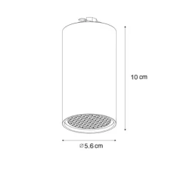 Moderner Strahler weiß für 1-phasiges Schienensystem GU10 50mm - Iconic Ruby Honey