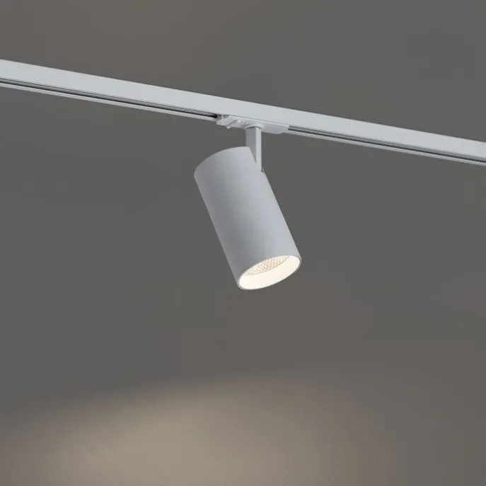 Moderner Strahler weiß für 1-Phasen-Schienenbeleuchtungssystem inkl. LED - Iconic Mark