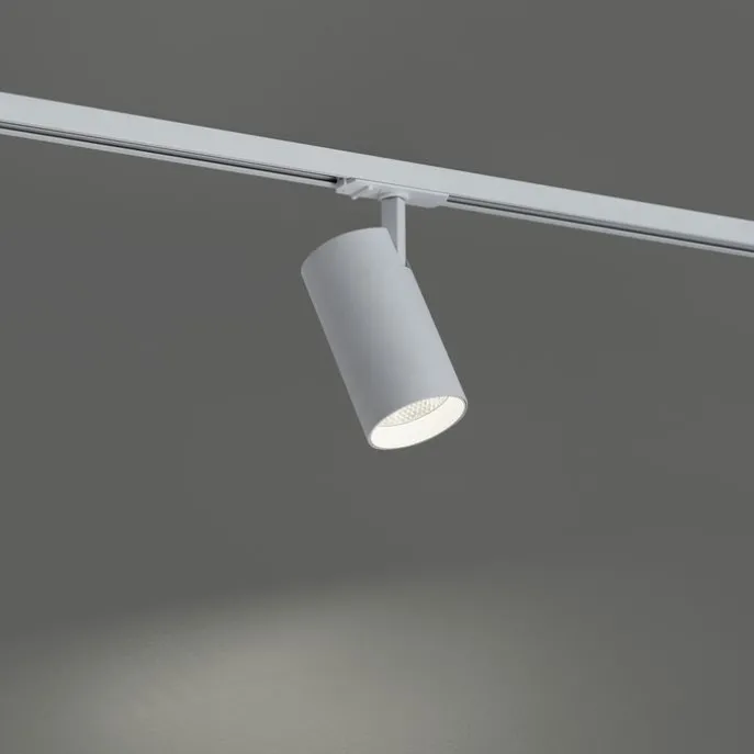 Moderner Strahler weiß für 1-Phasen-Schienenbeleuchtungssystem inkl. LED - Iconic Mark