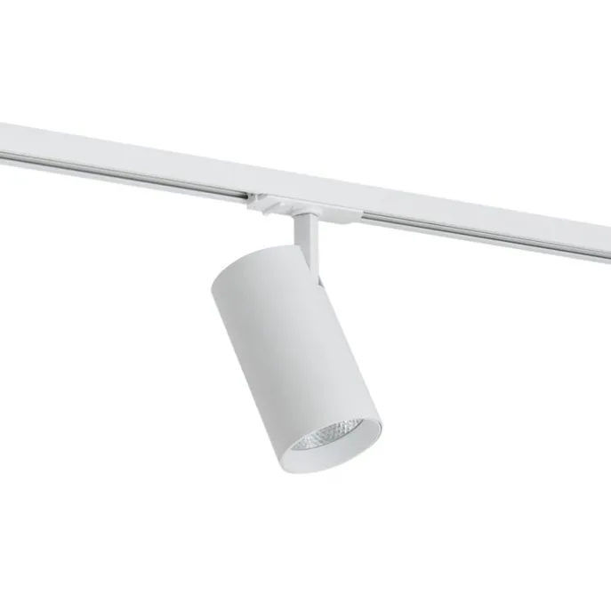 Moderner Strahler weiß für 1-Phasen-Schienenbeleuchtungssystem inkl. LED - Iconic Mark