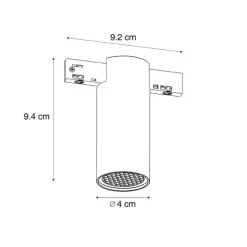 Moderner Strahler weiß für 1-Phasen-Schienensystem GU10 35mm - Slimline Nubee Honey