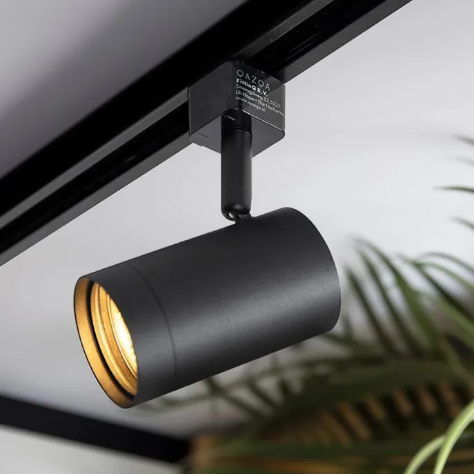 Moderner Stromschienenstrahler 1-phasig schwarz - Iconic Jeana