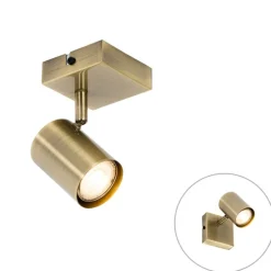 Moderner verstellbarer quadratischer Spot aus Bronze – Jeana