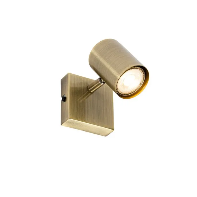 Moderner verstellbarer quadratischer Spot aus Bronze – Jeana