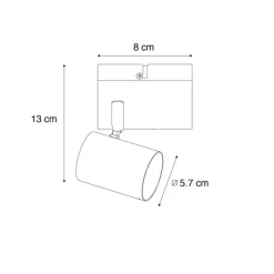 Moderner verstellbarer quadratischer Spot aus Bronze – Jeana