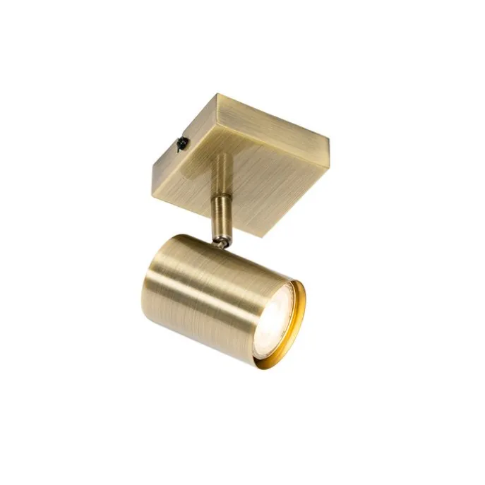 Moderner verstellbarer quadratischer Spot aus Bronze – Jeana