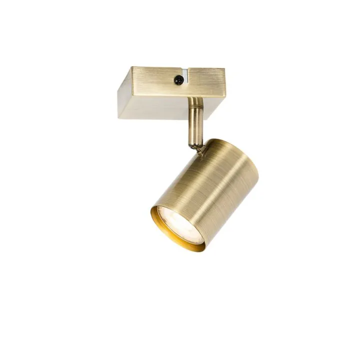 Moderner verstellbarer quadratischer Spot aus Bronze – Jeana