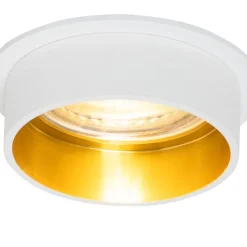 Moderner weißer Einbau-Strahler mit goldfarbenem Interieur - Insta