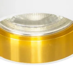 Moderner weißer Einbau-Strahler mit goldfarbenem Interieur - Insta