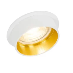 Moderner weißer Einbau-Strahler mit goldfarbenem Interieur - Insta