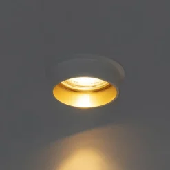 Moderner weißer Einbau-Strahler mit goldfarbenem Interieur - Insta