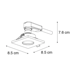 Modernes Bad Einbau Spot schwarz - Doku