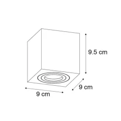 Modernes Badezimmer vor Ort weißes Quadrat IP44 - Capa