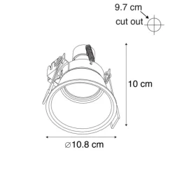 Modernes Einbaustrahler Weiß GU10 70mm - Dept