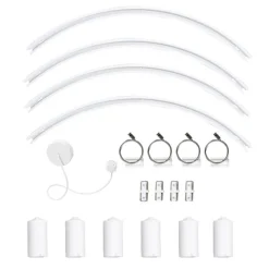 Modernes Hängendes Schienensystem mit 6 Strahlern Weiß 1-phasig GU10 50mm - Iconic Ruby Honey