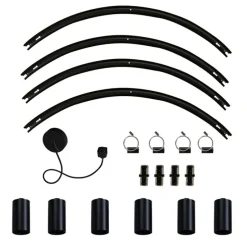 Modernes Hängendes Schienensystem mit 6 schwarzen Strahlern 1-phasig GU10 50mm - Iconic Ruby Honey